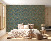 Retro floral elegance wallpaper print
