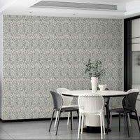 Elegant black floral wallpaper for walls with classic charm

