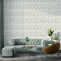 Chic floral still-life wallpaper for walls in a black palette

