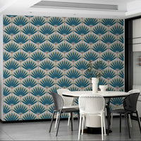 Colorful peel-and-stick wallpaper with tropical flair

