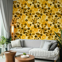 Warm-toned bloom wallpaper for walls

