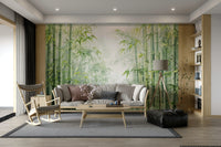 Minimalist bamboo wallpaper for walls with tranquil vibe

