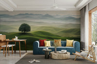 Wallpaper for walls showcasing serene hilltop views


