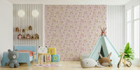 Charming floral wallpaper in pink for cozy rooms

