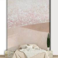 Beach wallpaper in pastel blush tones

