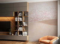 Blush and sand textured wall design


