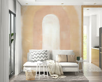 Golden glow arch wallpaper design

