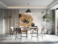 Baby animal wall mural with playful llama scenes

