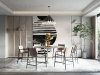 Minimalist abstract geometric shapes on wall mural