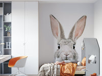 Adorable bunny wallpaper mural for playful home decor
