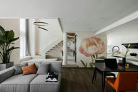 Soft pink peony wallpaper mural