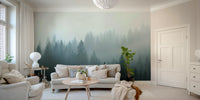 Dark misty forest wall mural

