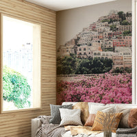 Positano-themed wallpaper capturing coastal beauty

