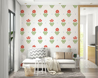 Scandinavian floral wallpaper for cozy walls

