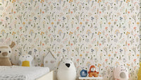 Soft pastel floral wallpaper for walls


