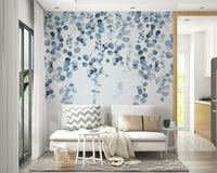 Blue eucalyptus wall art for decor

