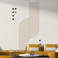 Subtle geometric wall art with movement

