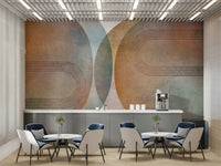 Retro-modern wall art with mid-century curves


