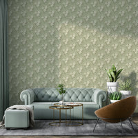 Elegant sage floral wallpaper for cozy spaces


