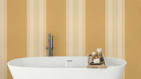 Honey gold wallpaper with classic stripe design

