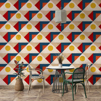 Chic Geometric Harmony wallpaper for contemporary spaces

