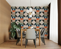 Neutral grey tone wall wallpaper design

