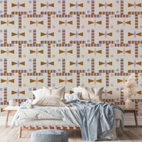 Modern textile pattern wallpaper mural

