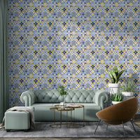 Traditional mosaic print wallpaper for room

