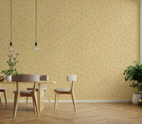 Abstract arch shapes on beige wallpaper

