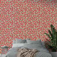 Soft pink floral print wallpaper for a welcoming home

