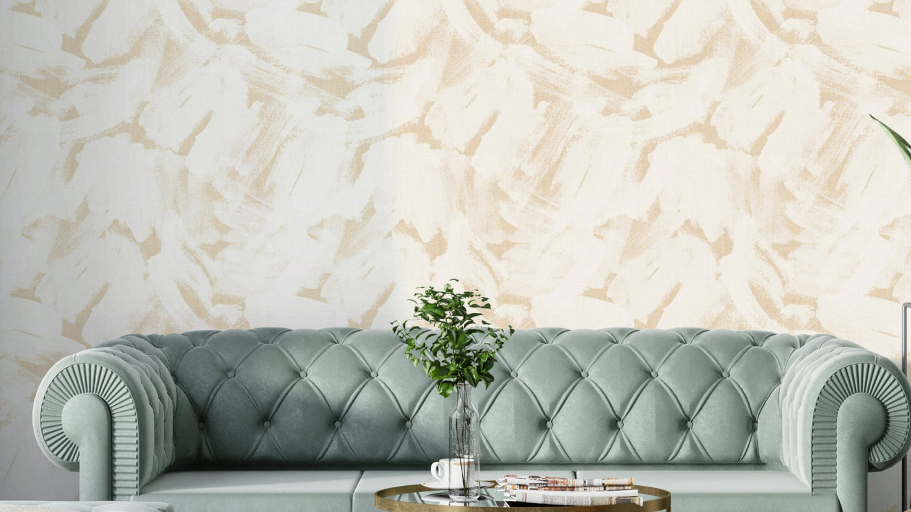 Beige abstract brushstroke wallpaper with texture

