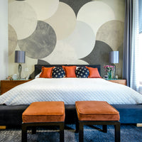 Abstract circle mural for walls

