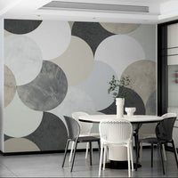 Contemporary circle wall wallpaper

