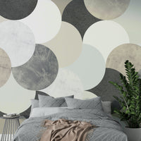 Overlapping circles wallpaper design

