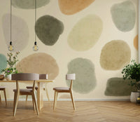 Earth-inspired mural wallpaper art

