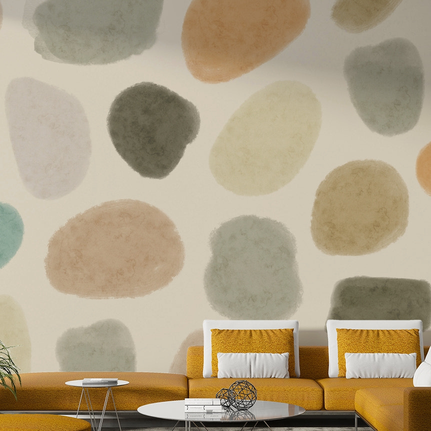 Earthy tones abstract wall mural

