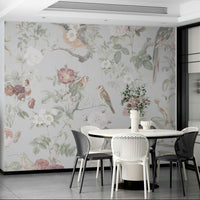 Flower wall mural with petals

