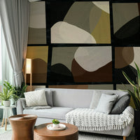 Curved and angular mural art

