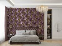 Rustic flower pattern mural wallpaper

