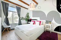 Artistic Bold Minimalist Flow Mural Design

