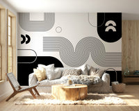 Monochrome Bold Minimalist Flow Wallpaper

