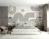 Retro Geometric Waves Wallpaper for Walls


