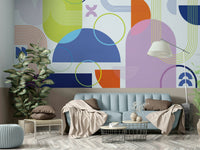 Bold Geometric Wallpaper for Accent Walls

