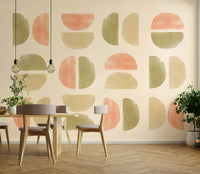 Soft shape mural wallpaper art

