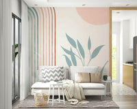 Wall mural with gentle rainbow and dreamy sky

