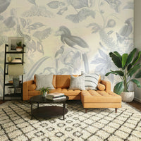 Botanical mural wallpaper style

