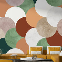 Earth tone retro wallpaper

