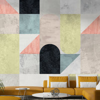 Modern wall mural with shapes

