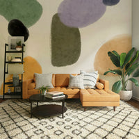 Pastel stone wall mural design


