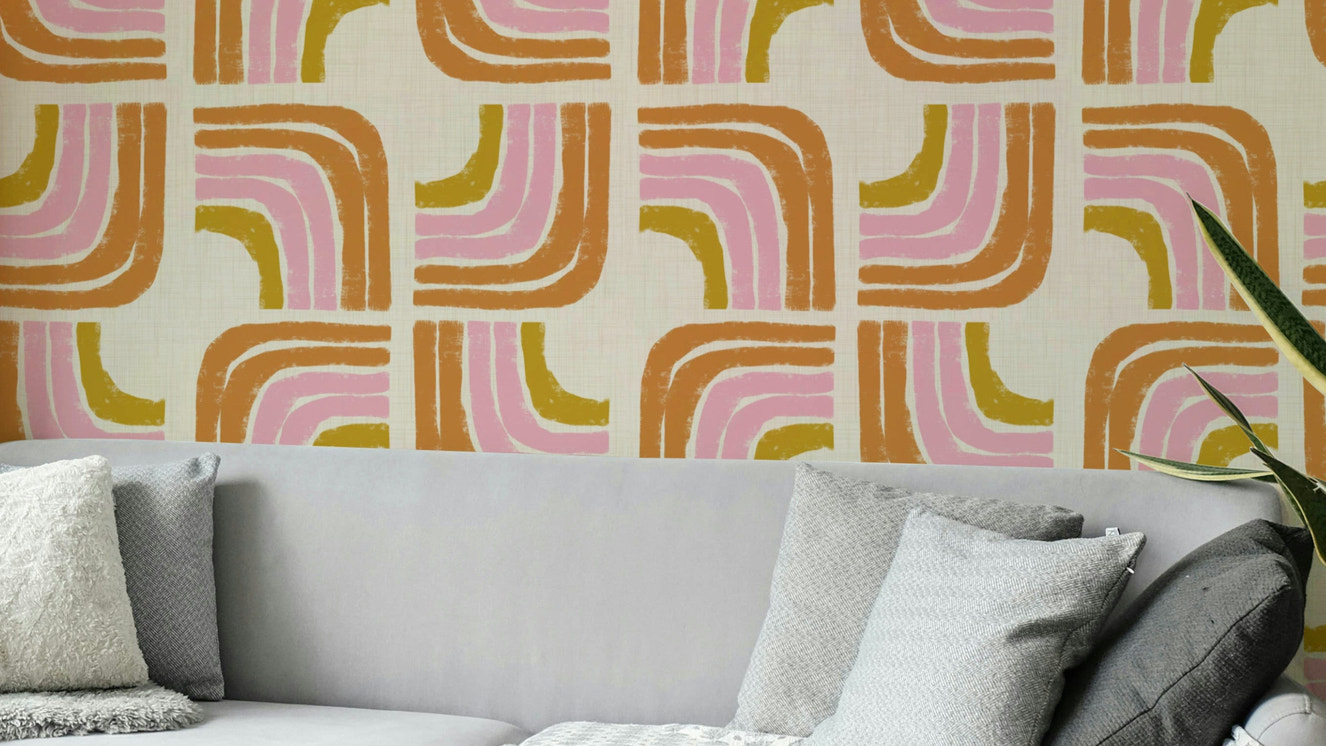 Arched pattern mural wallpaper

